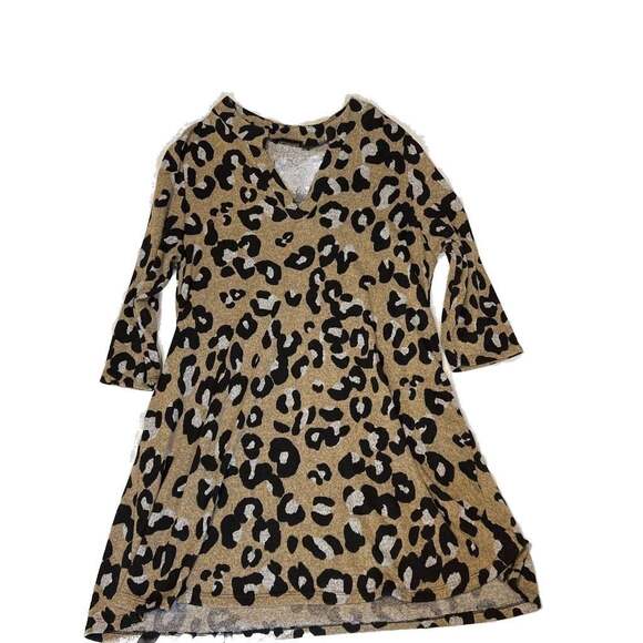 Heimish U.S.A Dresses & Skirts - Heimish U.S.A Women's Mini Dress Cheetah Print Size XL, VNeck, Pockets